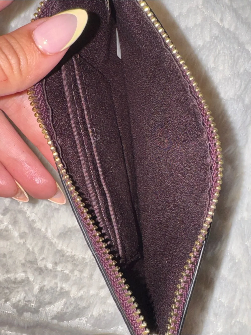 Coach Glitter Wristlet in Plum Sparkle